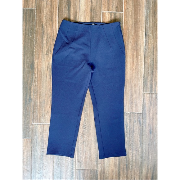 mo:vint Pants - NWOT Mo:vint Cropped Navy Straight Leg Trouser